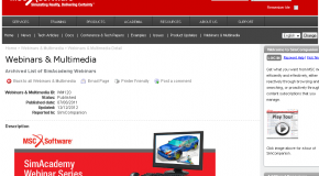 SimAcademy Webinars